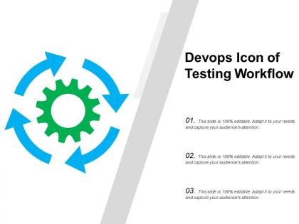 Devops icon of testing workflow