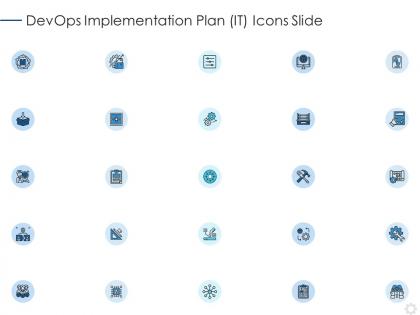 Devops implementation plan it icons slide ppt powerpoint presentation slides guide