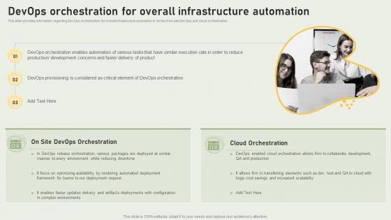 Devops Orchestration For Overall Infrastructure Automation Streamlining IT Infrastructure Playbook