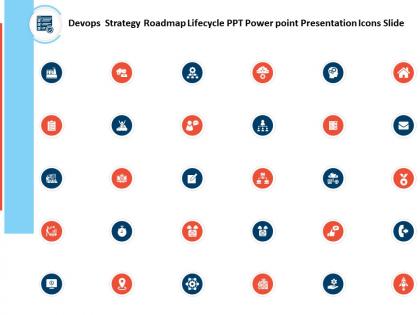 Devops strategy roadmap lifecycle ppt power point presentation icons slide