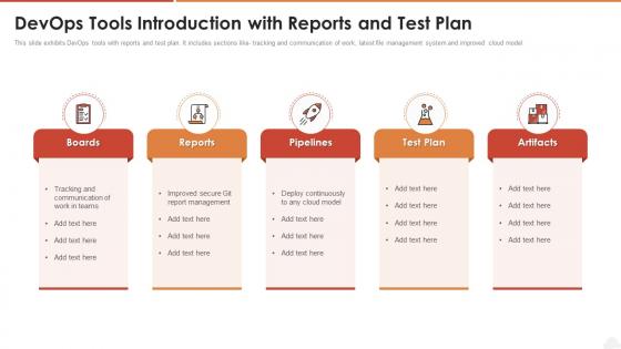 Devops tools introduction with reports and test plan