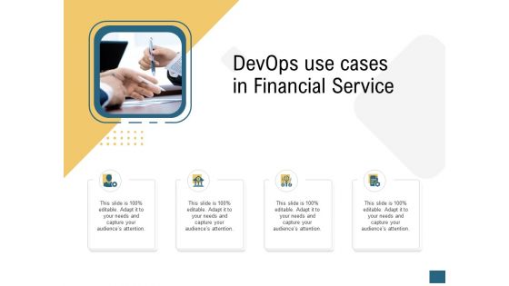 Devops use cases in financial service devops ppt summary