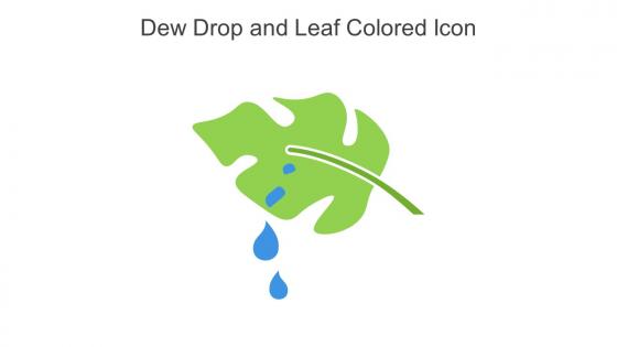 Dew Drop And Leaf Colored Icon In Powerpoint Pptx Png And Editable Eps Format