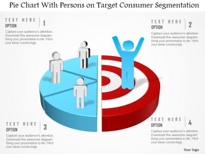 Df pie chart with persons on target consumer segmentation powerpoint template