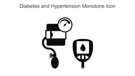 Diabetes And Hypertension Monotone Icon In Powerpoint Pptx Png And Editable Eps Format
