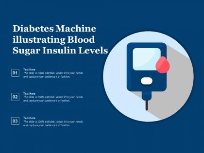 Diabetes machine illustrating blood sugar insulin levels