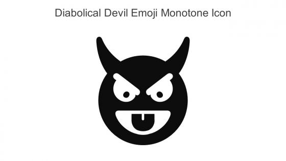 Diabolical Devil Emoji Monotone Icon In Powerpoint Pptx Png And Editable Eps Format