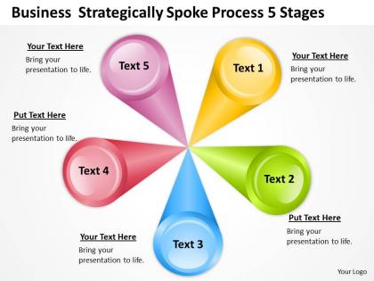 Diagram business process strategical spoke 5 stages powerpoint slides