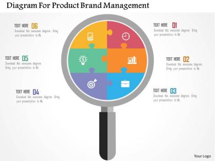 Diagram for product brand management flat powerpoint design