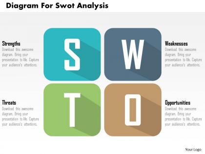 Diagram for swot analysis flat powerpoint design