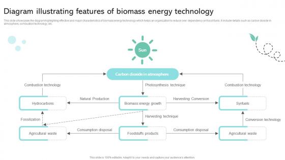 Diagram Illustrating Features Of Biomass Energy Technology