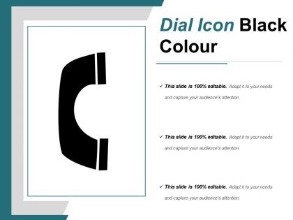 Dial icon black colour