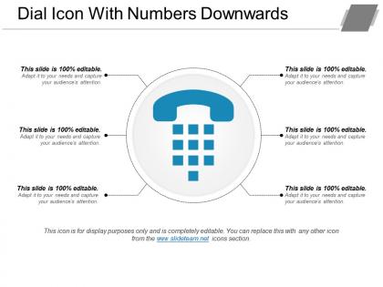 Dial icon with numbers downwards