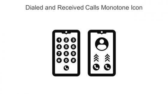 Dialed And Received Calls Monotone Icon In Powerpoint Pptx Png And Editable Eps Format