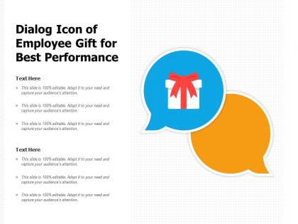 Dialog icon of employee gift for best performance