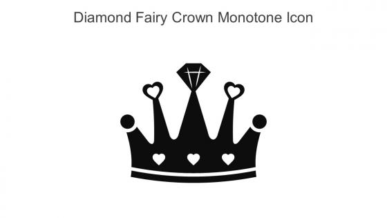 Diamond Fairy Crown Monotone Icon In Powerpoint Pptx Png And Editable Eps Format