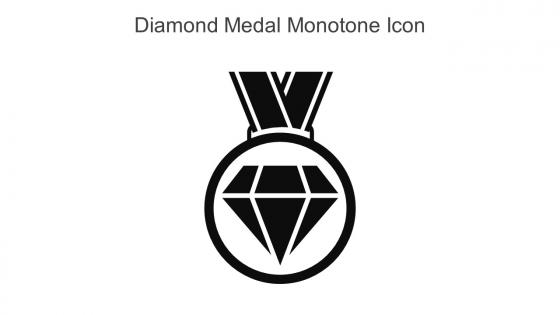 Diamond Medal Monotone Icon In Powerpoint Pptx Png And Editable Eps Format