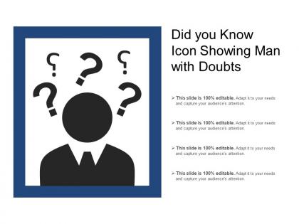 Did you know icon showing man with doubts