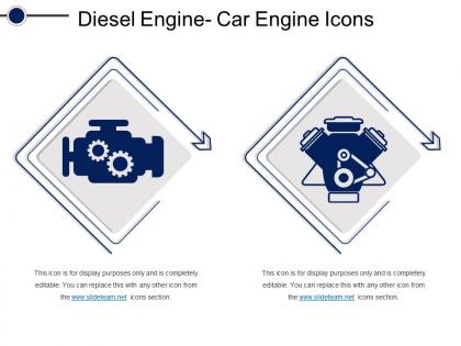 Diesel engine car engine icons