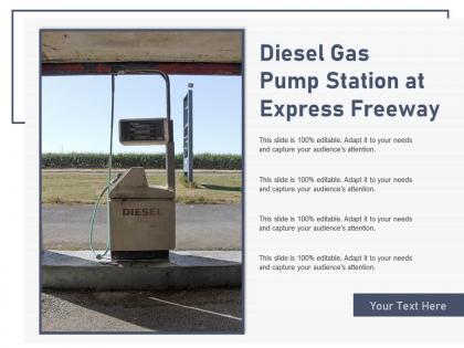 Diesel gas pump station at express freeway
