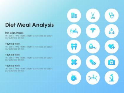 Diet meal analysis ppt powerpoint presentation slides infographics
