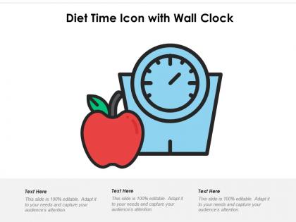 Diet time icon with wall clock