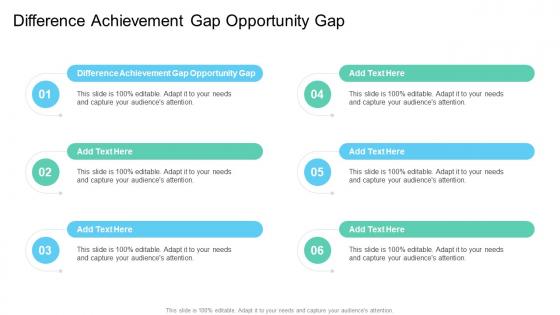 Difference Achievement Gap Opportunity Gap In Powerpoint And Google Slides Cpb