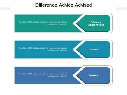 Difference advice advised ppt powerpoint presentation slides outline cpb