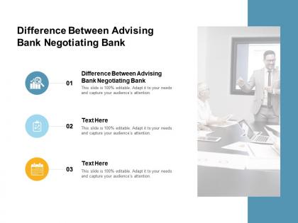 Difference between advising bank negotiating bank ppt powerpoint presentation infographic template cpb