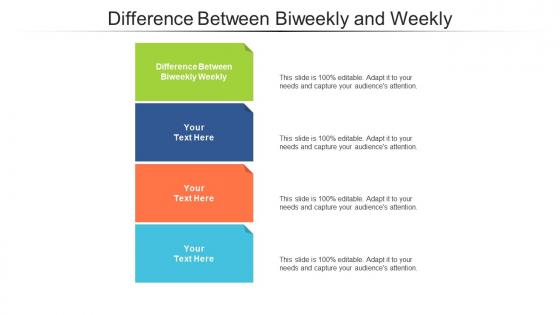 Difference between biweekly and weekly ppt powerpoint presentation file introduction cpb