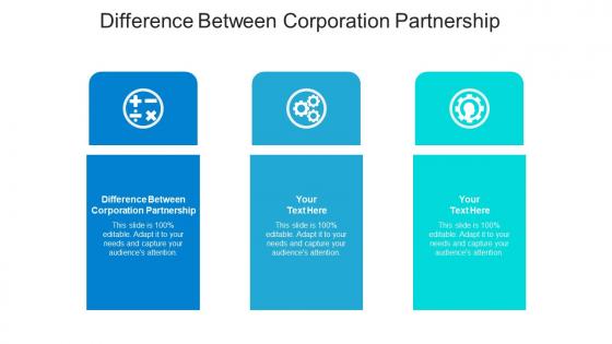 Difference between corporation partnership ppt powerpoint presentation outline graphics cpb