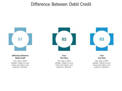Difference between debit credit ppt powerpoint presentation model clipart images cpb