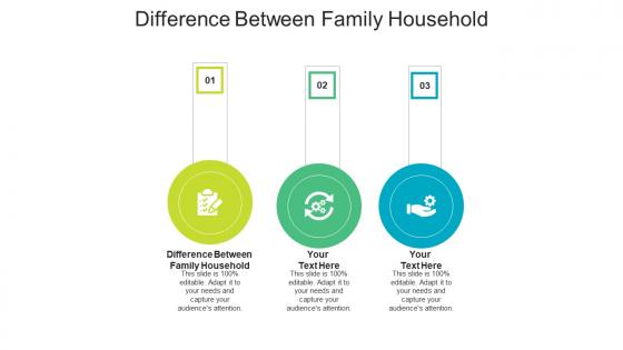 Difference between family household ppt powerpoint presentation file grid cpb