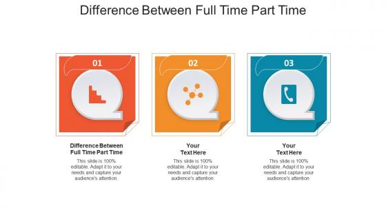 Difference between full time part time ppt powerpoint presentation show layout cpb