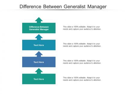 Difference between generalist manager ppt powerpoint presentation templates cpb