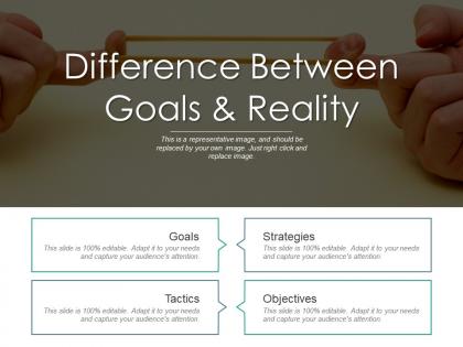 Difference between goals and reality ppt slide styles