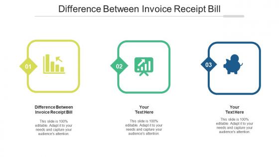 Difference Between Invoice Receipt Bill Ppt Powerpoint Presentation Ideas Display Cpb