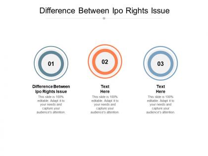 Difference between ipo rights issue ppt powerpoint presentation pictures brochure cpb