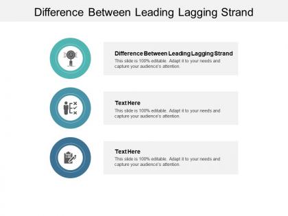 Difference between leading lagging strand ppt powerpoint presentation icon themes cpb