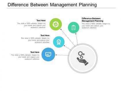Difference between management planning ppt powerpoint presentation summary templates cpb