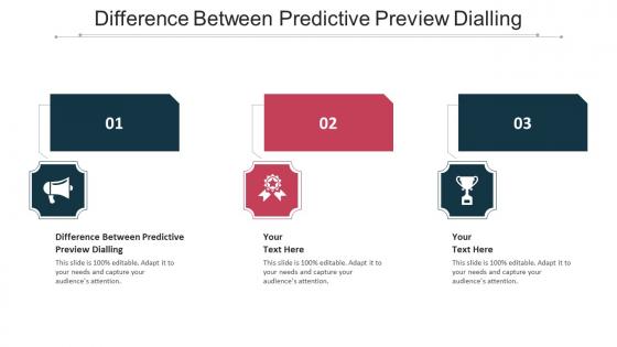 Difference Between Predictive Preview Dialling Ppt Powerpoint Presentation Visual Template Cpb