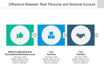 Difference between real personal and nominal account ppt powerpoint presentation styles background cpb