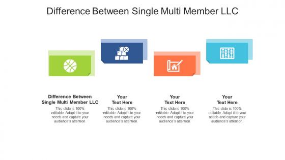 Difference between single multi member llc ppt powerpoint presentation icon cpb