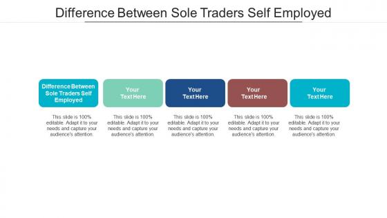 Difference between sole traders self employed ppt powerpoint presentation show visual aids cpb