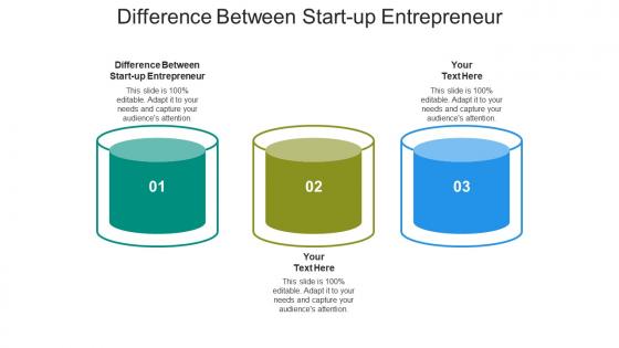 Difference between start up entrepreneur ppt powerpoint presentation styles examples cpb