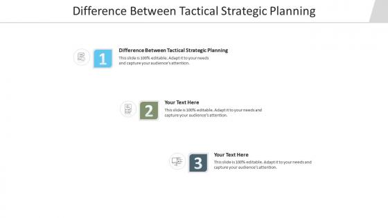Difference between tactical strategic planning ppt powerpoint presentation styles diagrams cpb