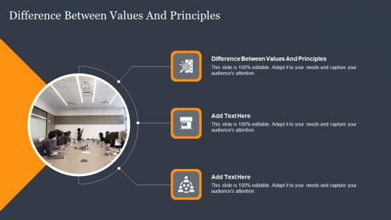 Difference Between Values And Principles In Powerpoint And Google Slides Cpb