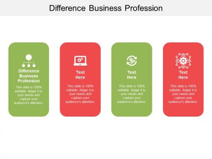 Difference business profession ppt powerpoint presentation portfolio aids cpb