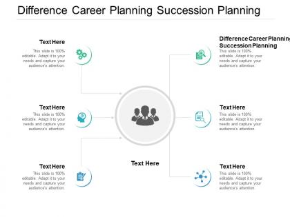 Difference career planning succession planning ppt powerpoint presentation inspiration pictures cpb