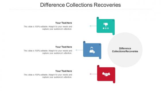 Difference Collections Recoveries Ppt Powerpoint Presentation Model Graphics Tutorials Cpb